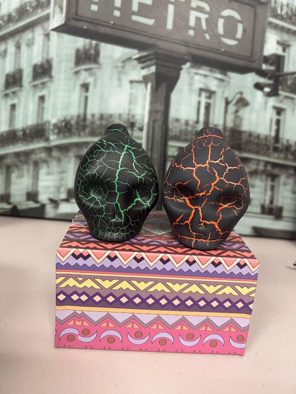 2 Pack Aztec Death Whistle Glow Crack Skull Screaming Halloween Decor Prank Toy